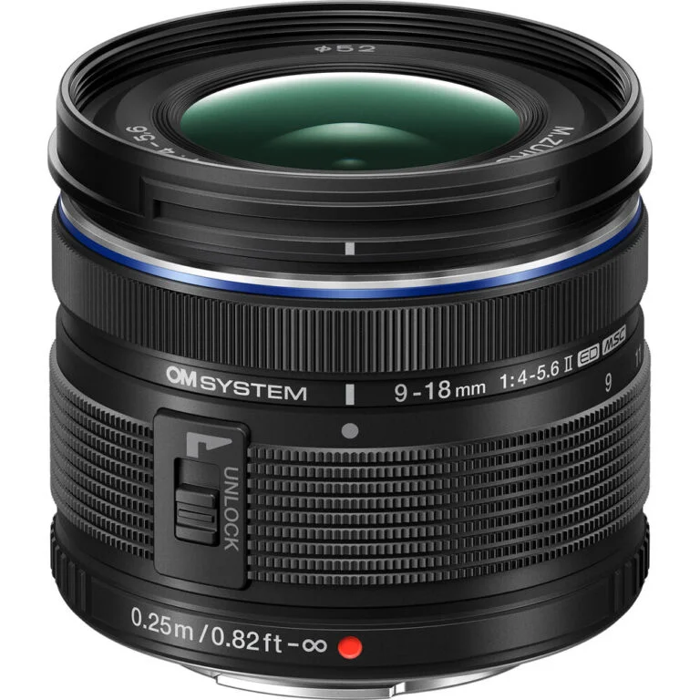 Olympus 9-18mm wide angle lens for Micro Four Thirds cameras, available at Camix UK.