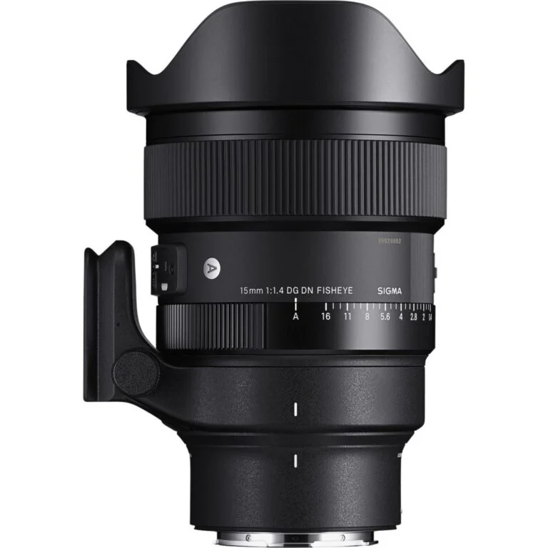 Sigma 15mm f/1.4 DG DN fisheye lens for mirrorless cameras.
