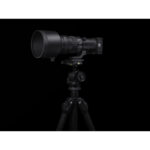 Professional camera with telephoto lens on tripod, ideal for wildlife photography.