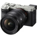 Sony mirrorless camera with lens, ideal for professional photography and videography.