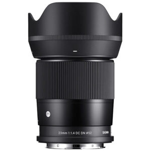 Sigma 23mm f/1.4 DC DN lens for mirrorless cameras, available at Camix UK.