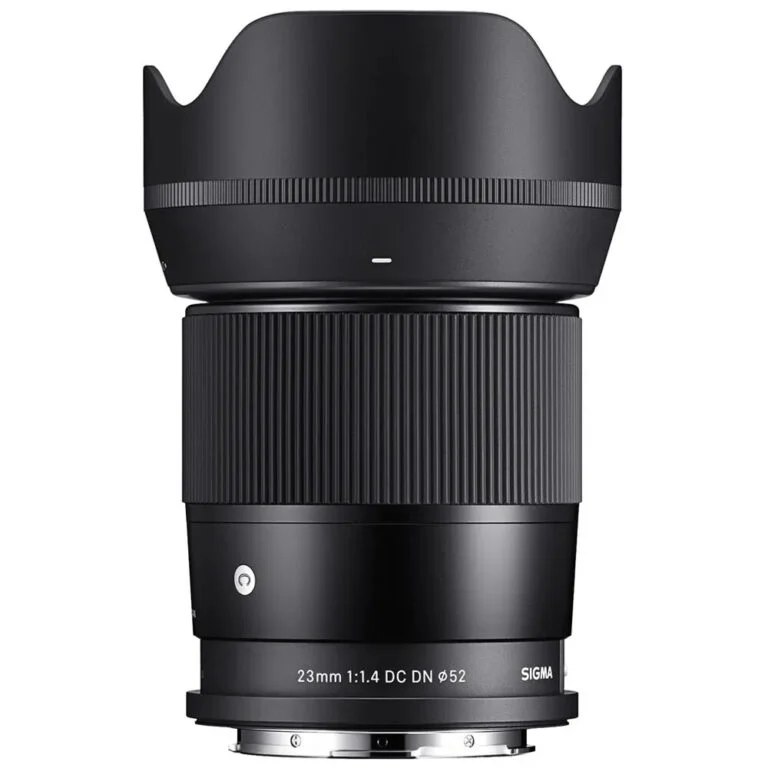 Sigma 23mm f/1.4 DC DN lens for mirrorless cameras, available at Camix UK.