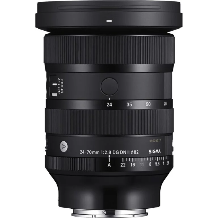 Sigma 24-70mm f/2.8 DG DN lens for mirrorless cameras, available at Camix UK.