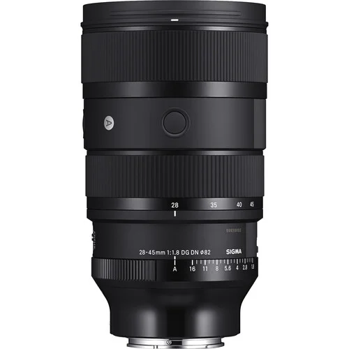 Sigma 28-45mm f1.8 DG DN lens for mirrorless cameras, available at Camix UK.