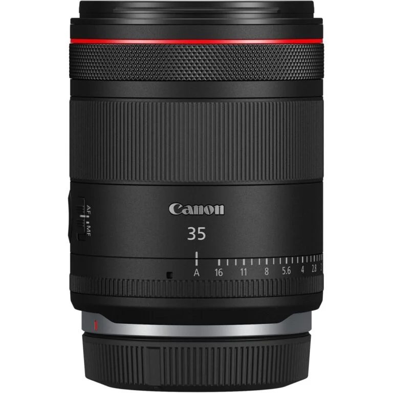 Canon RF 35mm lens for mirrorless cameras, available at Camix UK.