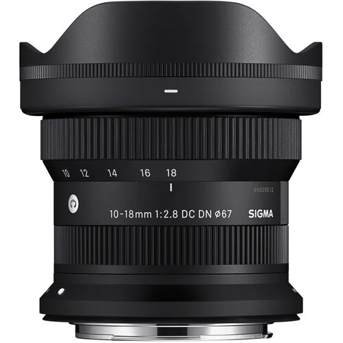 Sigma 10-18mm f/2.8 DC DN lens for mirrorless cameras, available at Camix UK.