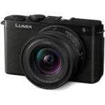 Panasonic Lumix mirrorless camera with lens, ideal for photography enthusiasts.