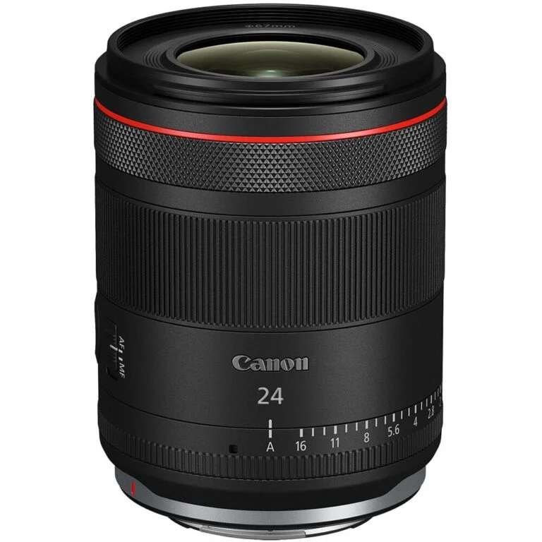 Canon RF 24mm lens for mirrorless cameras, available at Camix UK.