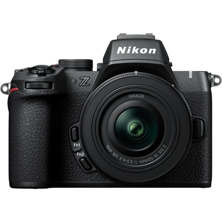 Nikon Z mirrorless camera with lens, ideal for professional photography.