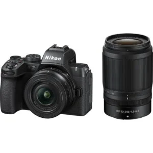 Nikon mirrorless camera with lens, available at Camix UK.