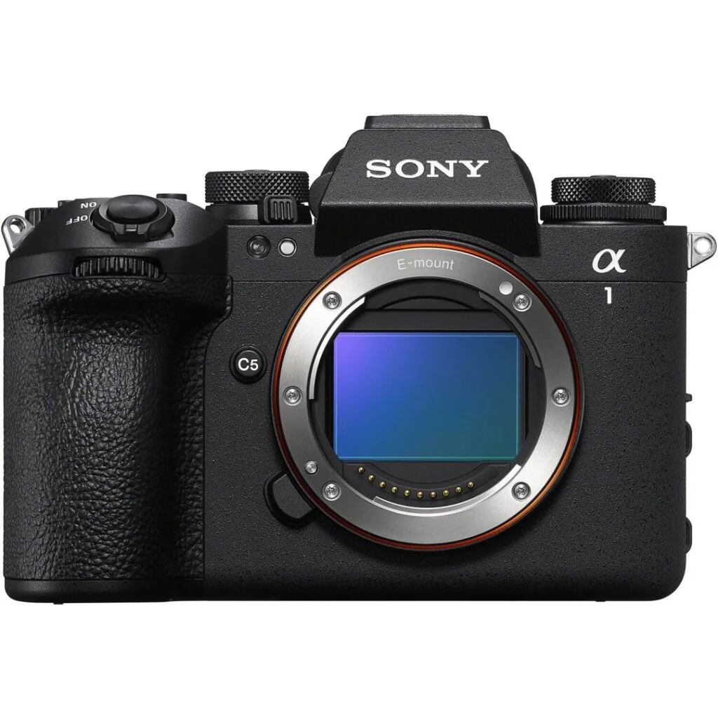 Sony mirrorless camera body with E-mount, ideal for professional photography.