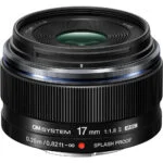 Olympus 17mm f/1.8 lens, ideal for mirrorless cameras, available at Camix UK.