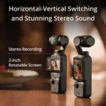 DJI camera with rotatable screen for stereo recording, available at Camix UK.