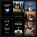 Photography equipment showcasing advanced camera features and accessories.