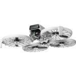 Advanced DJI drone with camera and protective propeller guards, ideal for aerial photography.