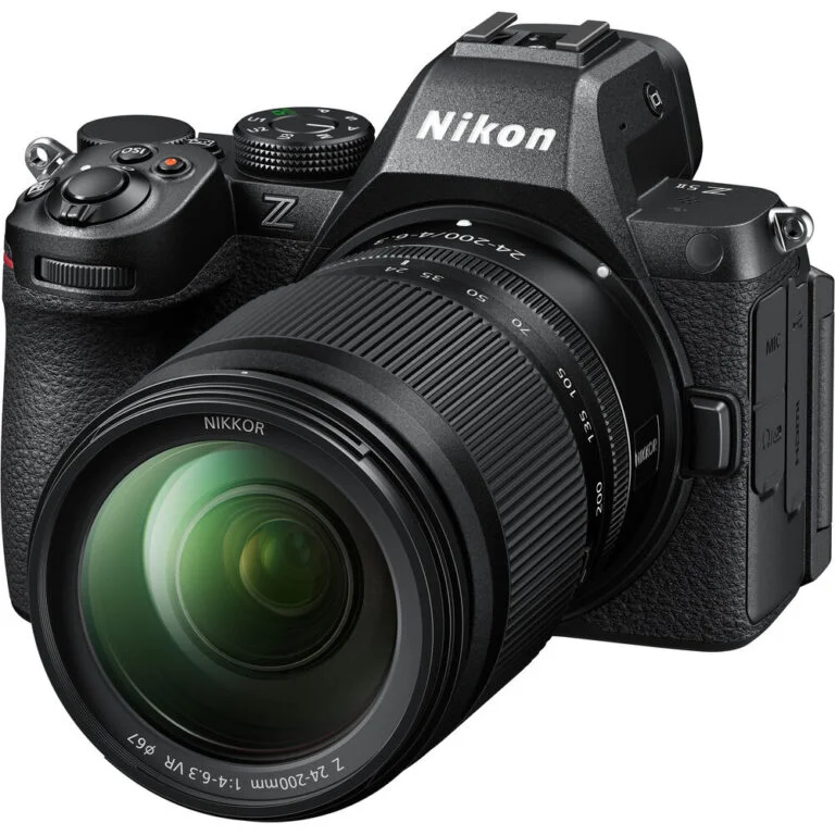 Nikon Z series mirrorless camera with Nikkor lens, available at Camix UK.