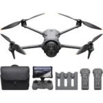 DJI drone with controller, batteries, and accessories from Camix camera shop UK.