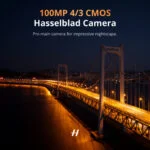 Hasselblad camera with 100MP 4/3 CMOS sensor for night photography.