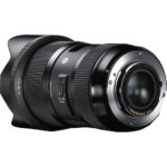 Sigma camera lens with focus switch, ideal for DSLR and mirrorless cameras.