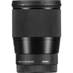 Sigma 16mm f/1.4 DC DN lens for mirrorless cameras, available at Camix UK.