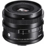 Sigma 45mm f/2.8 DG DN lens for mirrorless cameras, ideal for photography enthusiasts.
