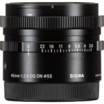 Sigma 45mm f/2.8 DG DN lens for mirrorless cameras, available at Camix UK.