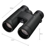 Nikon Prostaff P7 binoculars with measurements, available at Camix camera shop UK.