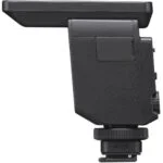 Side view of a black camera flashgun accessory with adjustable head.