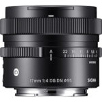 Sigma 17mm f/1.4 DG DN lens for mirrorless cameras, available at Camix UK.