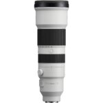 Professional telephoto camera lens for wildlife and sports photography.