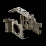Metal camera body frame for professional photography equipment