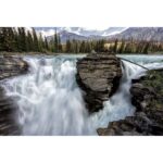 Scenic waterfall with rocky landscape, ideal for testing camera capabilities.