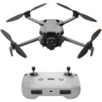 DJI Mini 3 Pro drone with remote controller, ideal for aerial photography and videography.