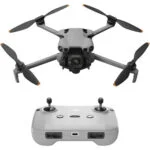 DJI Mini 3 Pro drone with remote controller, ideal for aerial photography and videography.