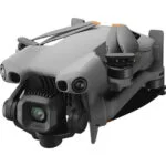 Folded DJI drone with camera, ideal for aerial photography and videography.