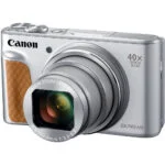 Canon SX740 HS PowerShot Silver digital camera with 40x optical zoom.