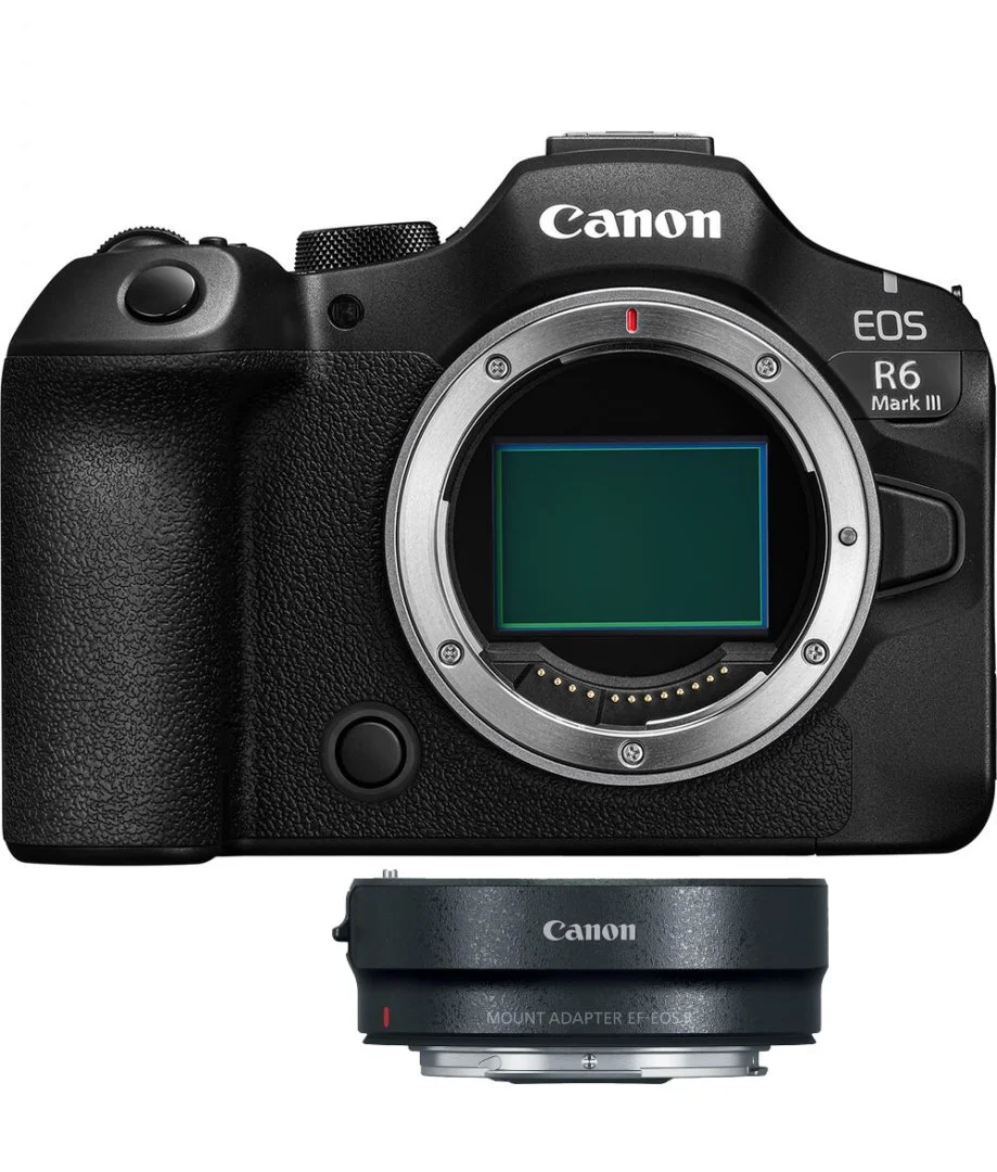 combine_images (88) Canon EOS R6 Mark III camera body with lens adapter, ideal for professional photography.