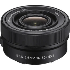 Sony E PZ 16-50mm f/3.5-5.6 OSS II lens for mirrorless cameras.