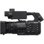 Sony professional camcorder with advanced controls and lens, ideal for video production.