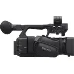 Sony professional camcorder with handle and viewfinder, available at Camix camera shop UK.