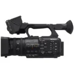 Sony professional camcorder with advanced controls and viewfinder, ideal for video production.