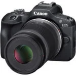 Canon EOS camera with zoom lens, ideal for photography enthusiasts in the UK.
