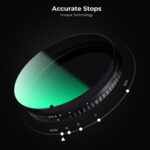 K&F Concept camera lens filter with accurate stops for photography equipment.