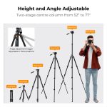 K&F Concept Lightweight Aluminium Camera Tripod Light weight - Image 7