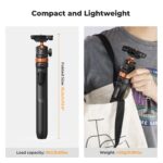 Compact and lightweight K&F Concept camera tripod, easy to carry, ideal for photography gear.
