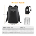 K&F Concept camera backpack with dimensions and features, ideal for photography gear.