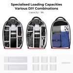 K&F Concept Camera Backpack Large Waterproof Photography Camera Bag with Laptop/Tripod Compartment 18L - Image 6