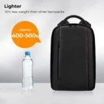 Lightweight K&F Concept camera backpack next to a water bottle, ideal for photography gear.