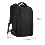 K&F Concept Camera Backpack Large Waterproof Photography Camera Bag with Laptop/Tripod Compartment 18L - Image 2