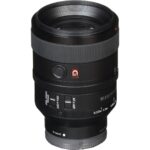 Sony E mount lens with focus and zoom controls, ideal for professional photography.
